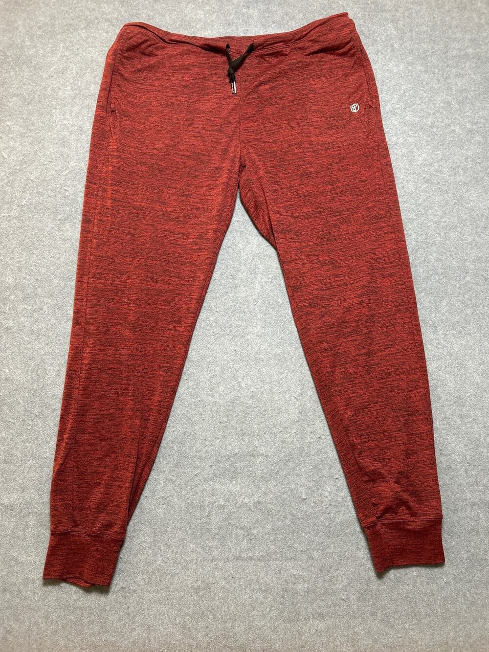 Born Primitive Men's XL Jogger Pants Red Heather Athletic Training Lounge Pants